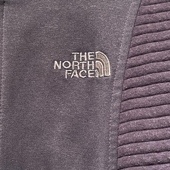 The North Face Petra Hoodie Women’s S | Quilted Moto Fleece, Purple Zip Jacket - Picture 6 of 10